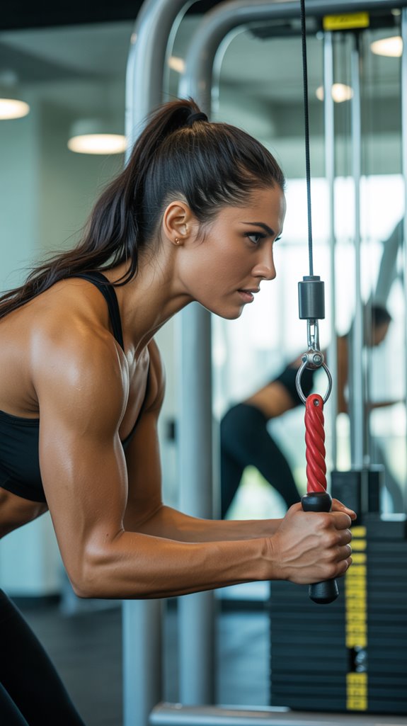 cable triceps pushdown technique