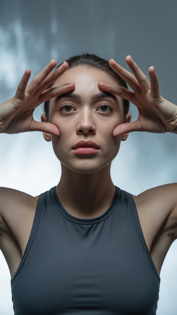 eyebrow lifting exercise technique