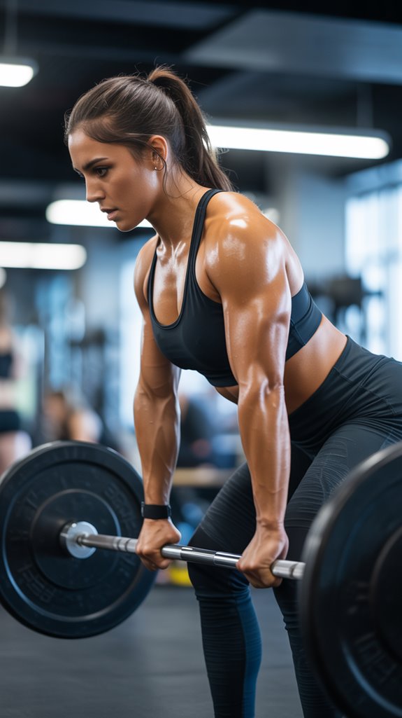 heavy barbell row emphasis