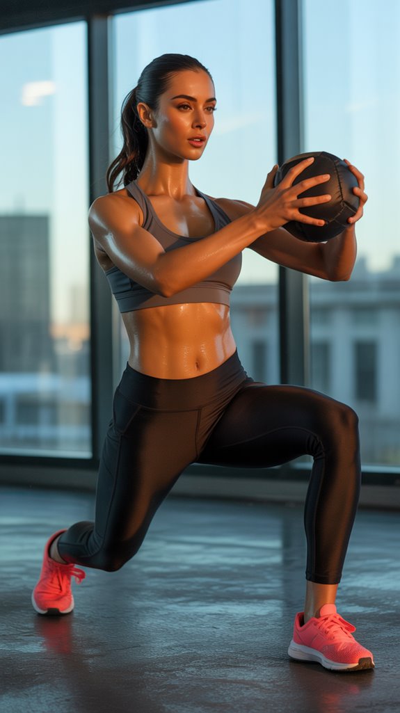 lunge twist power stability