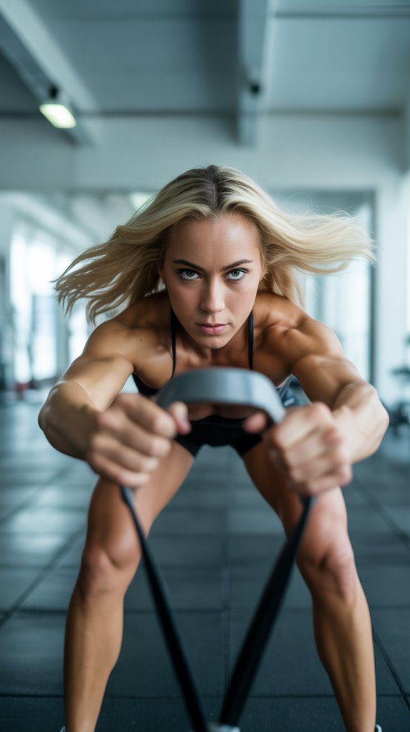 resistance band chest press