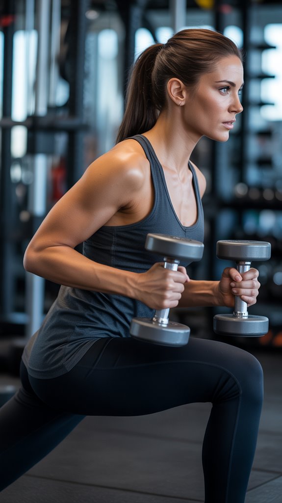 weighted lunges for hypertrophy